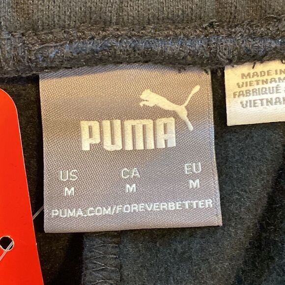 NWT Puma Basics Black Joggers Size Medium - Picture 6 of 12